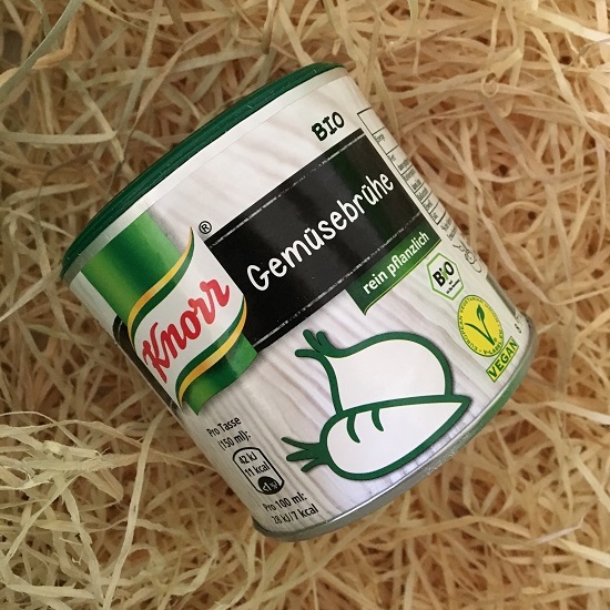 Brandnooz Box Mai 2017 Knorr Gemüsebrühe rein pflanzlich Probenqueen